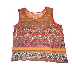 White Stag vintage Tan Graphic‎ Crop Tank Top